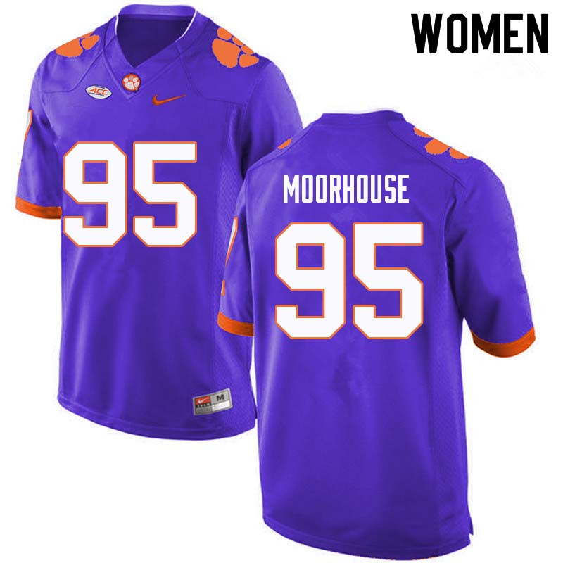 Women #95 Isaac Moorhouse Clemson Tigers College Football Jerseys Sale-Purple